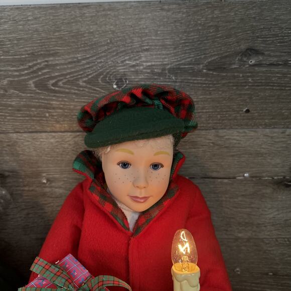 1993 Holiday Creations 24" Boy and Girl Christmas Animated Doll Figures Vintage - Picture 5 of 10